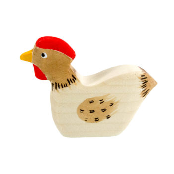 Holzspielzeug - Huhn (sitzend)