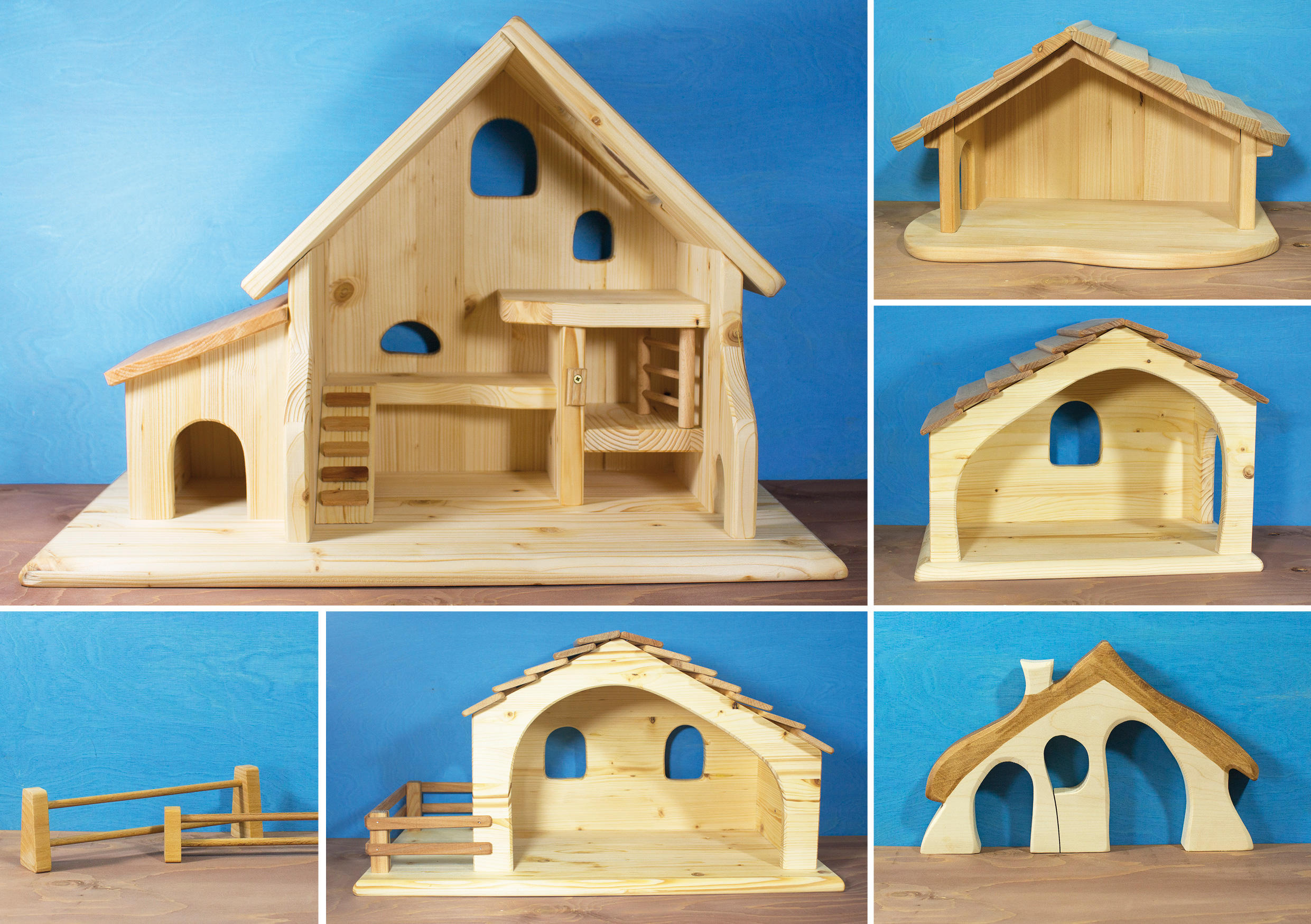 Holzspielzeug - Gebäude und Zubehör