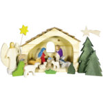Holzspielzeug - Weihnachtskrippe im 16-tlg Set