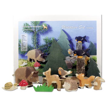 Holzspielzeug - Waldtiere im 12-teiligen Set