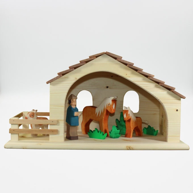 Stall / Krippe mit Zaun – Bild 2