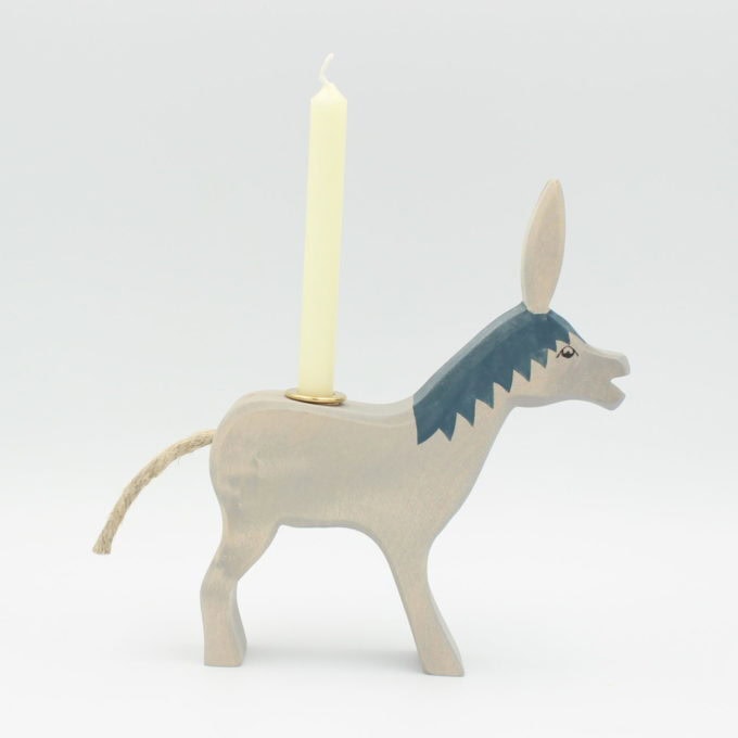 Esel für Steckfigur / Kerze – Bild 3