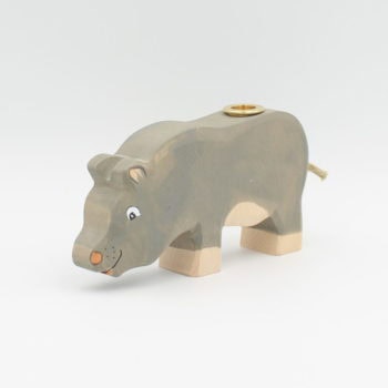 Nilpferd für Steckfigur / Kerze